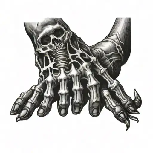 Skeleton Fingers With Space Themed