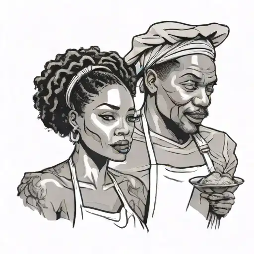 Black Woman White Man Cooking In Kitchen