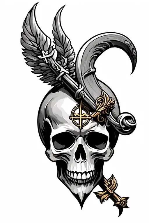 Skull Sagittarius Irish Catholic