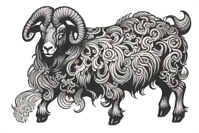 Black Sheep Or Goat Chinese Style