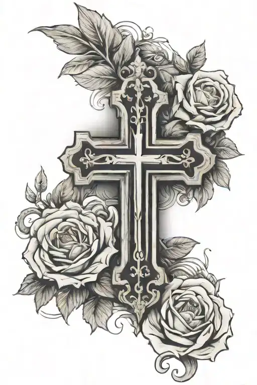 Simple Design Tattoo For Grandpa With A Cross And Bible Verse Built In On Inside Of Forearm