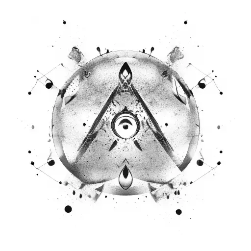 Abstract Design Incorporating Gym Equipment And Tear Drops