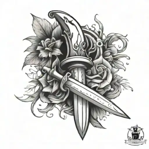 Broken Dagger With Black Jack