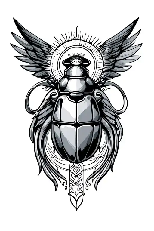 Isis Moon And Sun Symbol Infinite Key Anhk Scarab