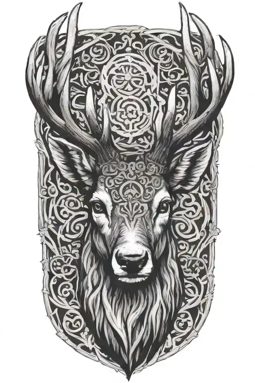 Thick Stag Head