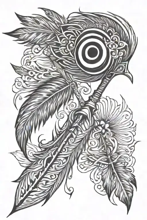 Peacock Feather Arrow Weapon