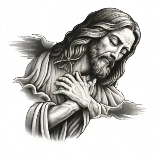 Praying Hands Jesus Christ