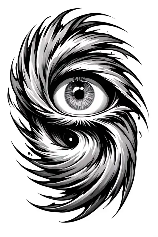 Hurricane With Eye Inside