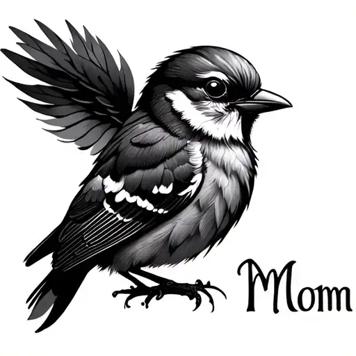 Bird Tattoo Remember Mom