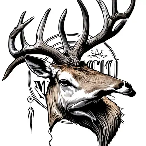 A Deer Antler Upside Down And Spells Mace