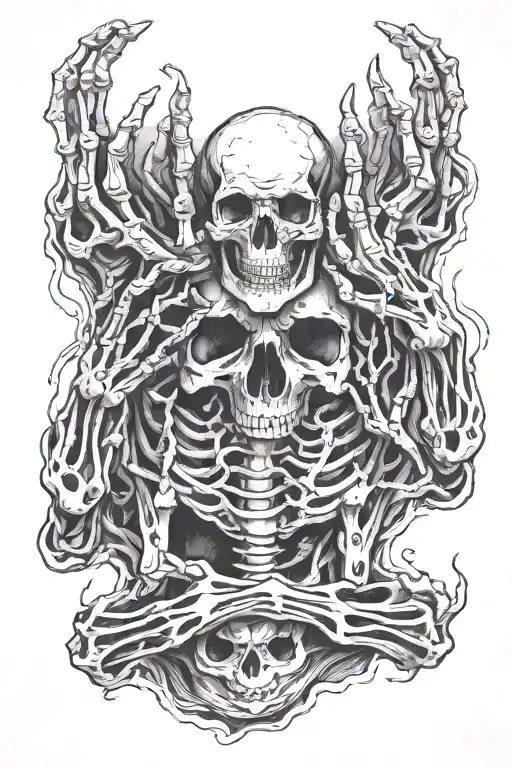 As Above So Bellow Skeleton Hands