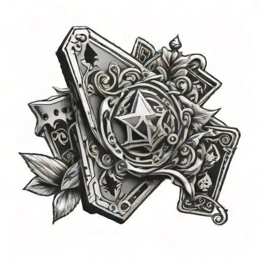 Card Queen Of Diamonds Hand Gun