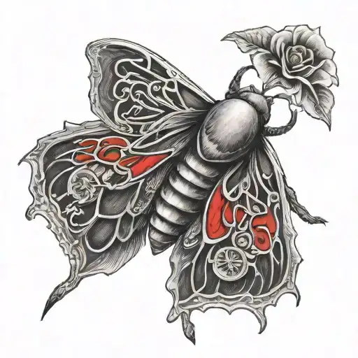 Death Moth With Red 26