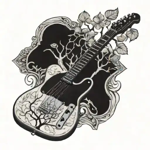 Telecaster Guitar And Tree