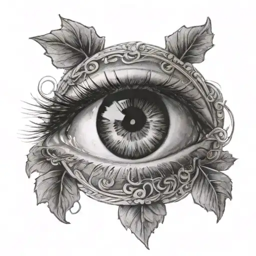 A Man Standing In The Irish Of An Eye Lens