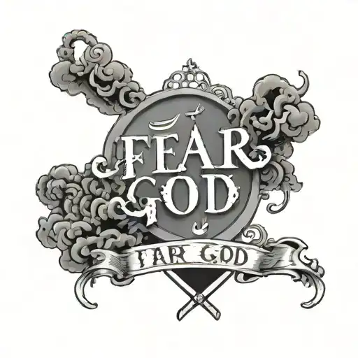 Black Clouds With Fear God In Hebrew Text