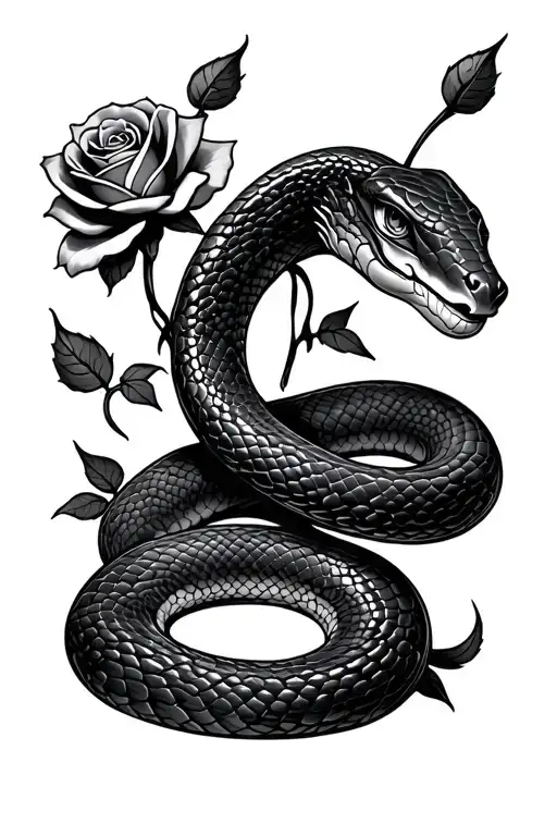 Little Snake With Roses