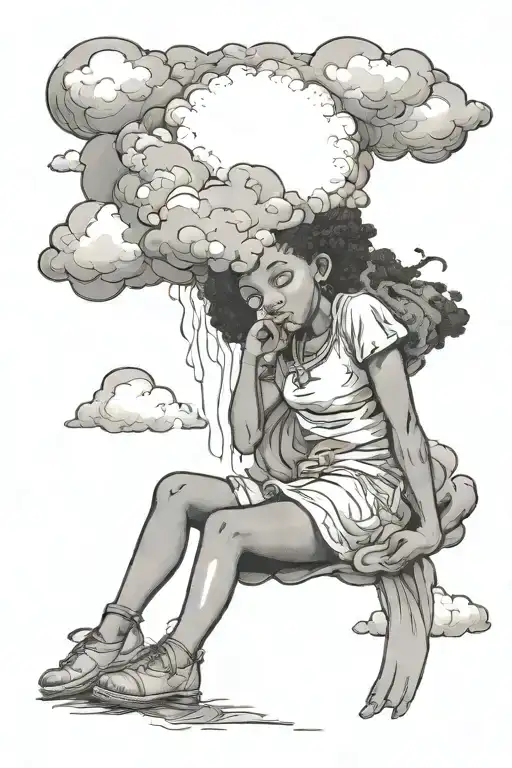 Head In The Clouds Feet On The Ground Black Girl