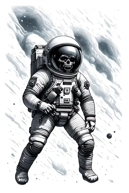 Lovecraft Horror Astronaut Floating In Space