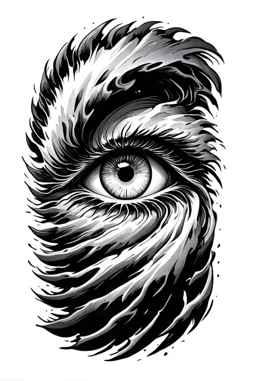 Hurricane With Eye Inside