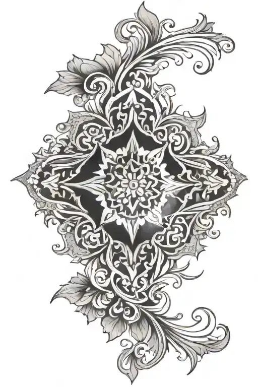 Simple Ornamental Spiritual Fine Line