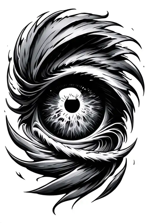 Hurricane With Eye Inside