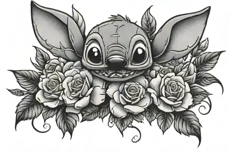 Stitch Disney And Roses