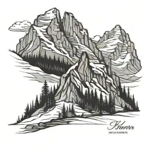 Three Sisters In Canmore Mountain Peak