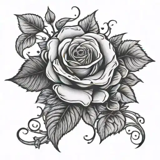 Vine And Rose Wrapped