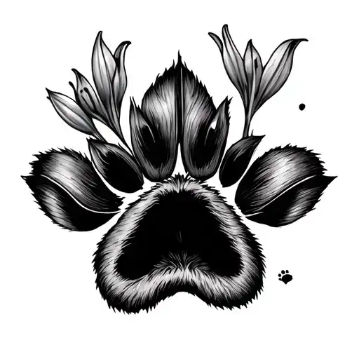 Lily And Paw Print