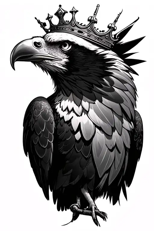 Eagle With A Crown On His Head