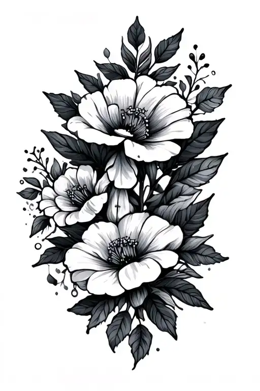 Christian Sleve With Little Verses And Sketchy Floral Patterns Minimal