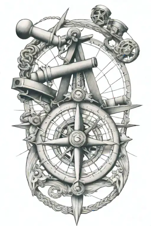 Nautical Sextant Fine Line
