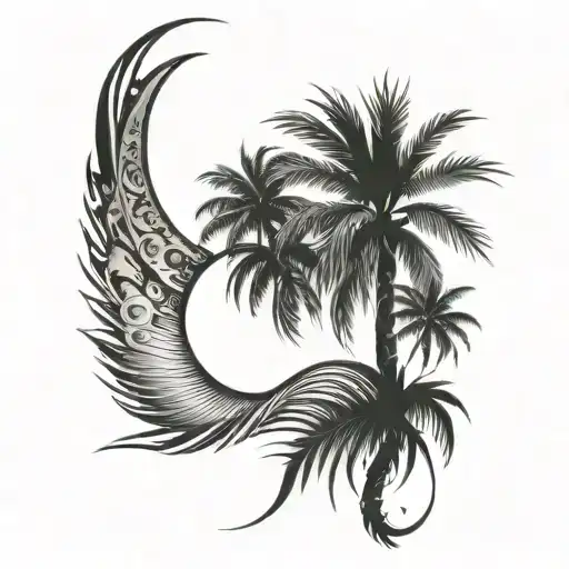 Wave Palm Sun Morocco Mapped