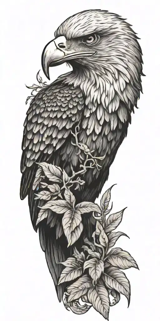 Eagle With Banskia Plant In Tallons