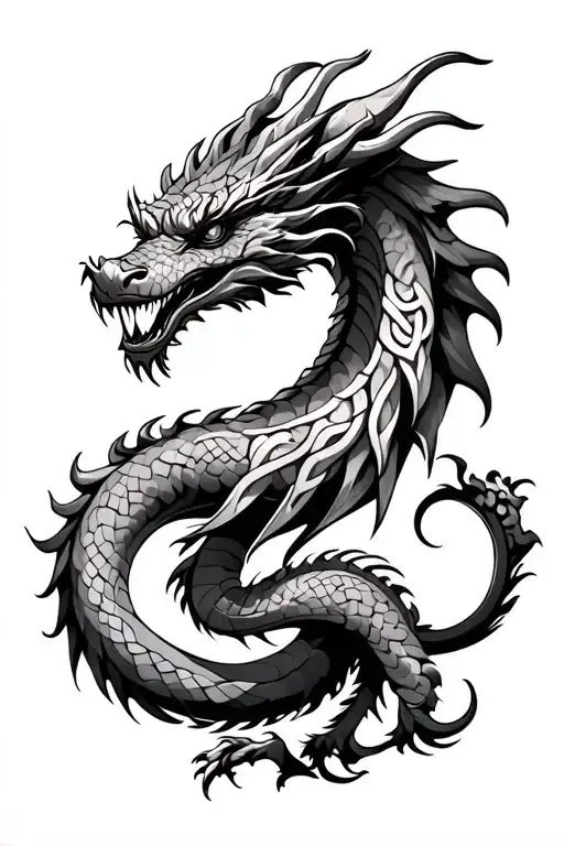 Dragon Easy Celtic Pattern
