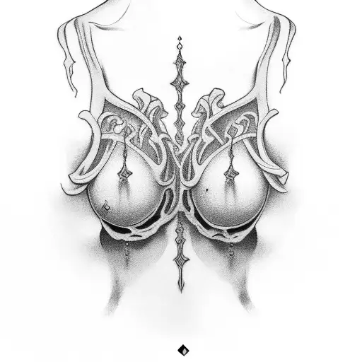 Sternum Tatto Femenino Gothic Apothecary