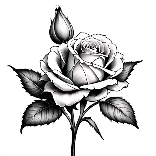 Tulips And Rose Intertwined