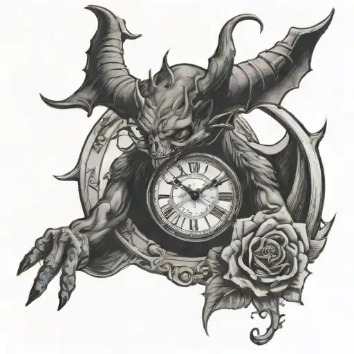 The Devil In The Black Dress Watches Over