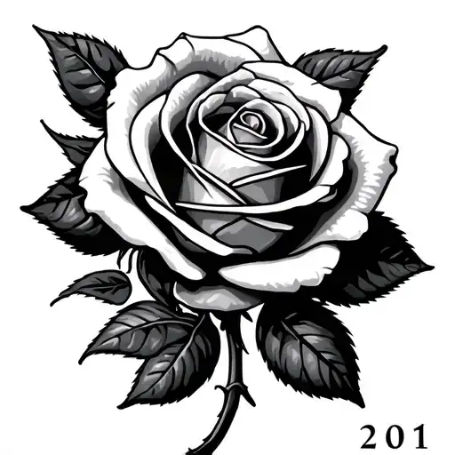 Rose With 2001 Birth Year