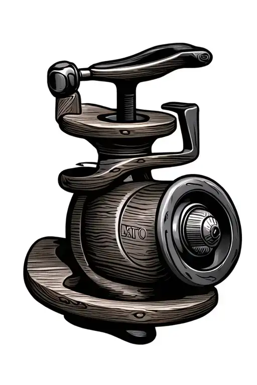 Wooden Fishing Reel