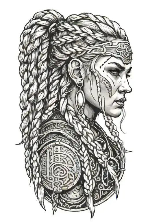 Blond Viking Women With Braids