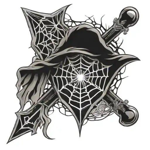 Spider Web And Reaper Blade