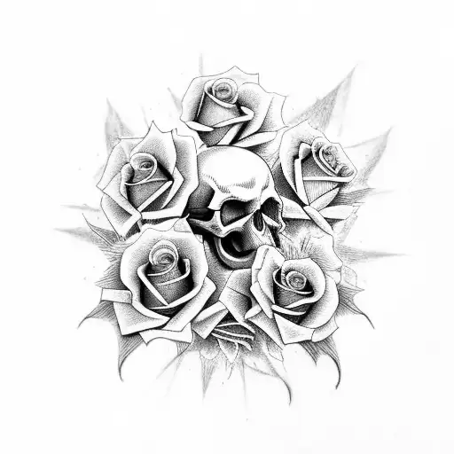 Memento Mori Rose Skull