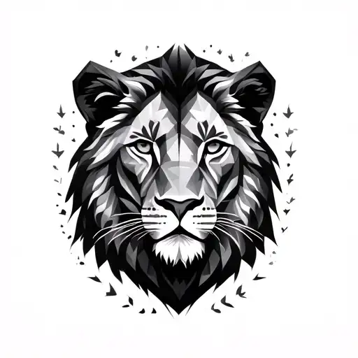 Geometric Forest With A Hidden Lion