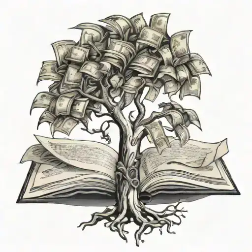 Book With Pages As Money Tree Growing