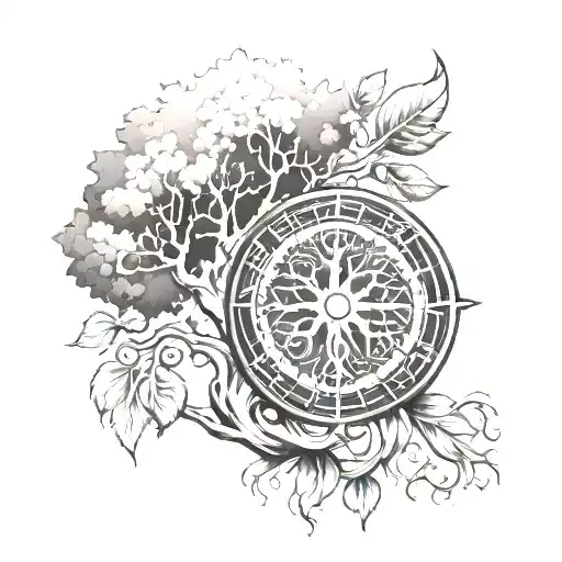 Vegvisir Y Yggdrasil