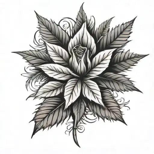 Marijuana Leaf Rose