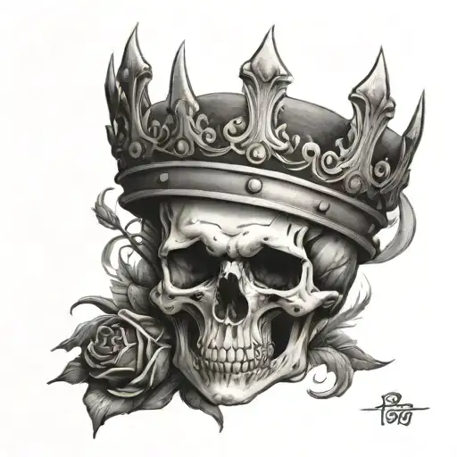 Skull With Crown Adorned