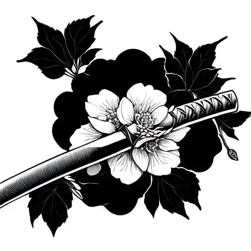 Katana Cherry Blossoms Wrap